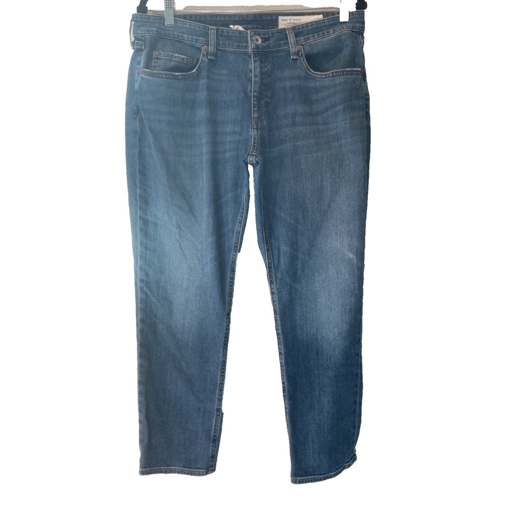 Rag & Bone Jeans Women Blue Dre Low Rise Slim Stretch Boyfriend size 30